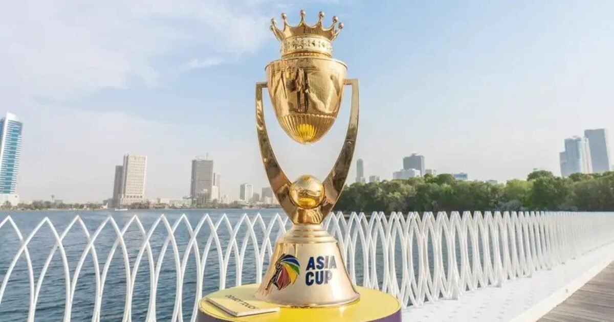 The Asia Cup trophy on display