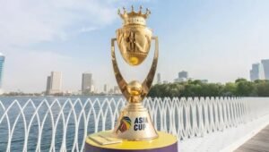 The Asia Cup trophy on display