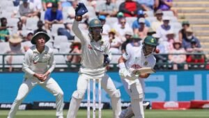 Marques Ackerman batting for South Africa against Australia at Newlands