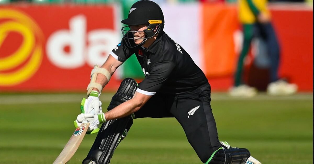 Michael Bracewell batting for New Zealand