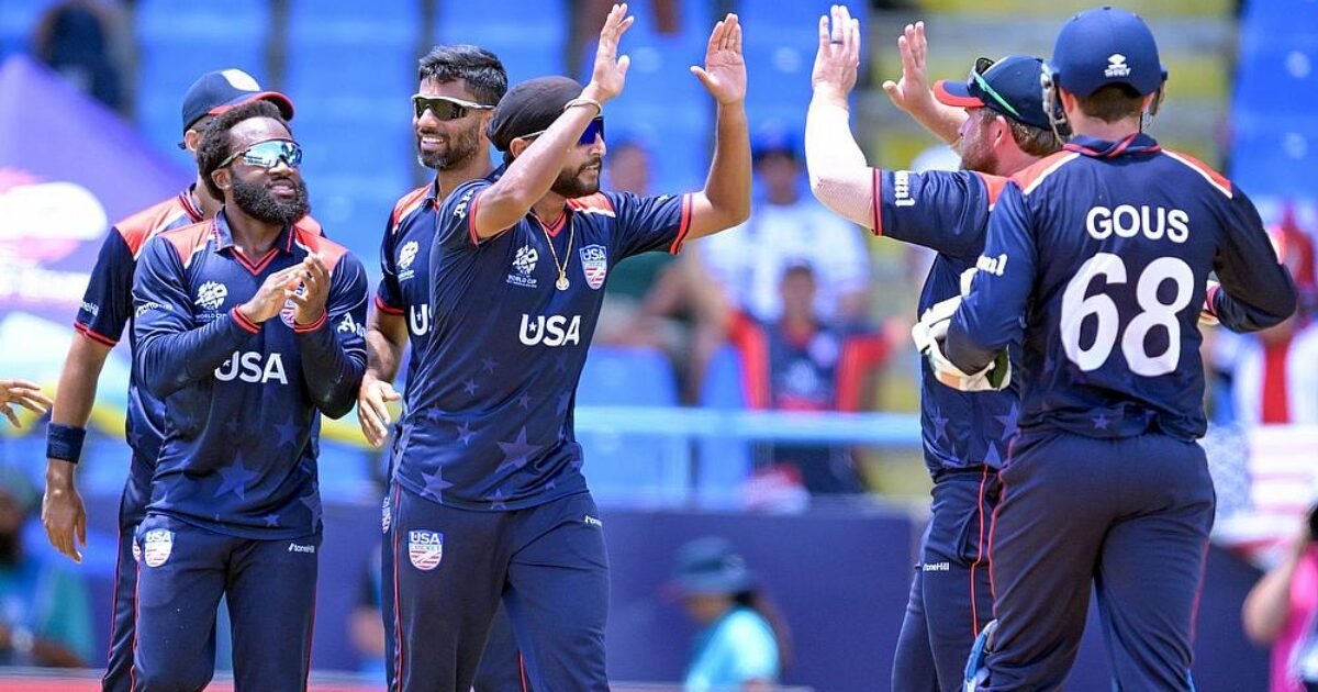 USA cricket team celebrating